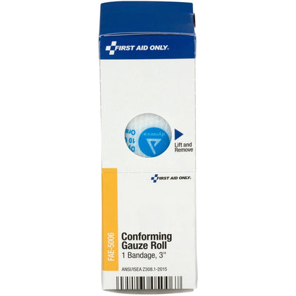 First Aid Only Gauze Roll Bandage - 3’’ x 12 ft - White - 1/Box - Bandages & Wraps