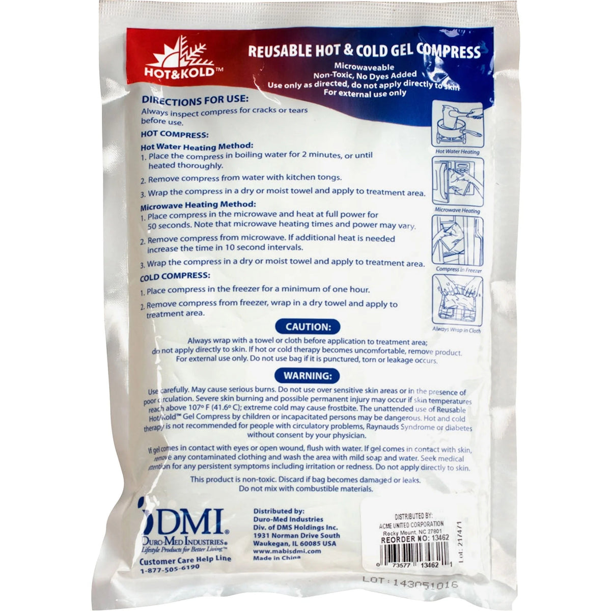 First Aid Only Gel Pack: Reusable Hot/Cold Relief - 1 Pack - Wound Care