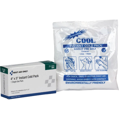 First Aid Only Instant Cold Packs - 4’’ x 5’’ - 30 Pack Carton - Wound Care