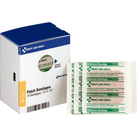 First Aid Only Patch Bandages - Beige 1.50’’ x - 10/Box - & Wraps