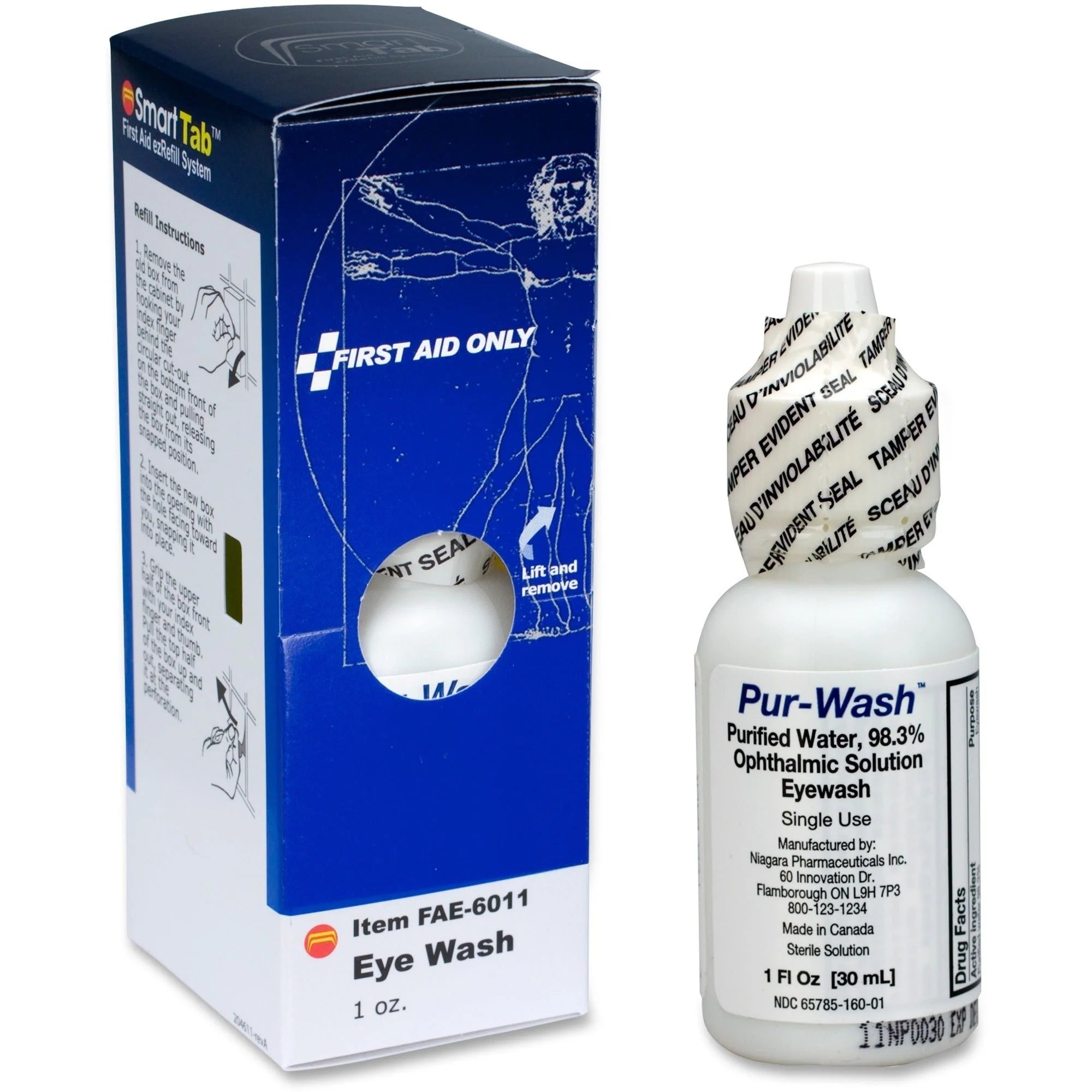 First Aid Only Pur-Wash Eyewash - Soothing Relief for Irritated Eyes