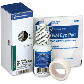 First Aid Only SmartCompliance Eye Wash Kit - 71 Pieces - Metal Case - Eyewash