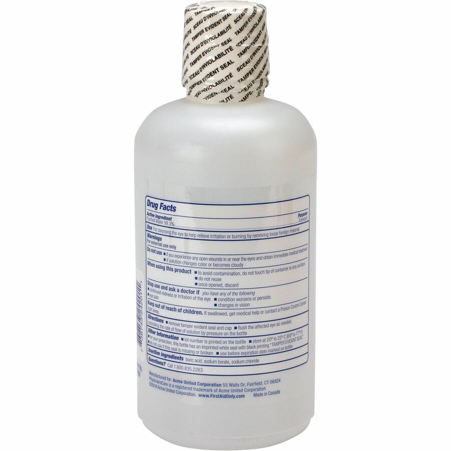 First Aid Only Sterile Ophthalmic Solution Eyewash - Rear