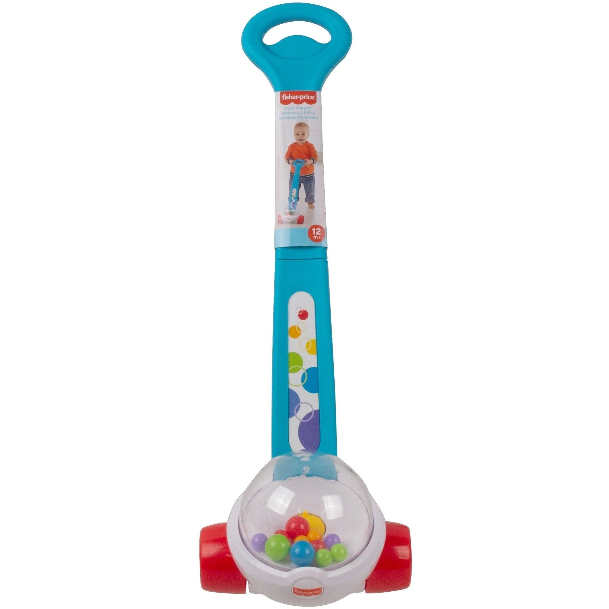 Fisher-Price Classic Corn Popper: Push Toy for 1-3 Year Olds in Blue - Learning Toys & Blocks