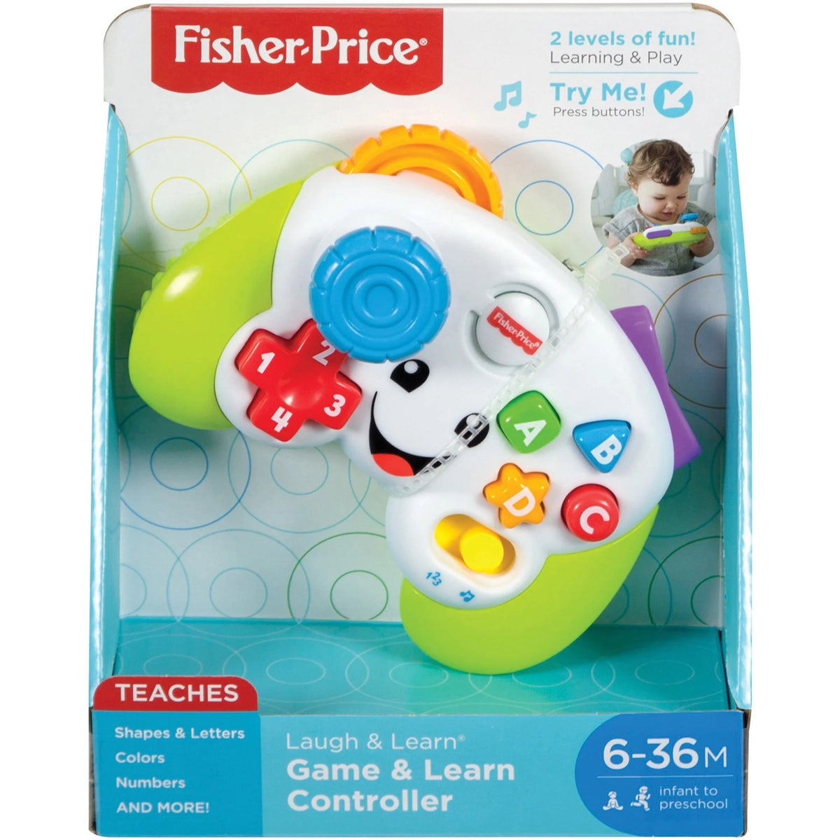 Fisher-Price Laugh & Learn Controller: Interactive Video Game for Ages 6 Months to 3 Years - Learning Toys Blocks