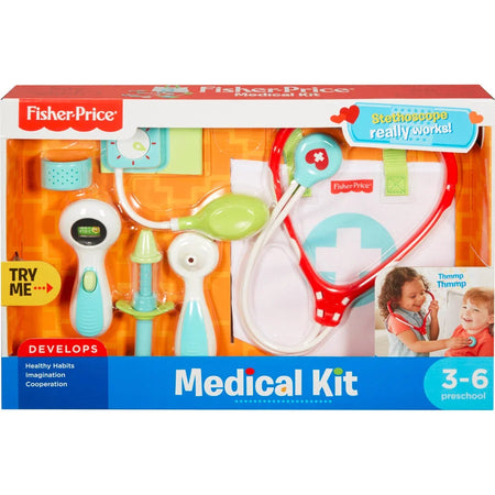 Fisher-Price Plastic Play Medical Kit: Ages 3-6 Multi - Learning Toys & Blocks