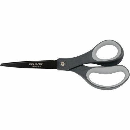Fiskars 8’’ Non-stick Titanium Softgrip Scissors: Stainless Steel Straight Tip - Scissors