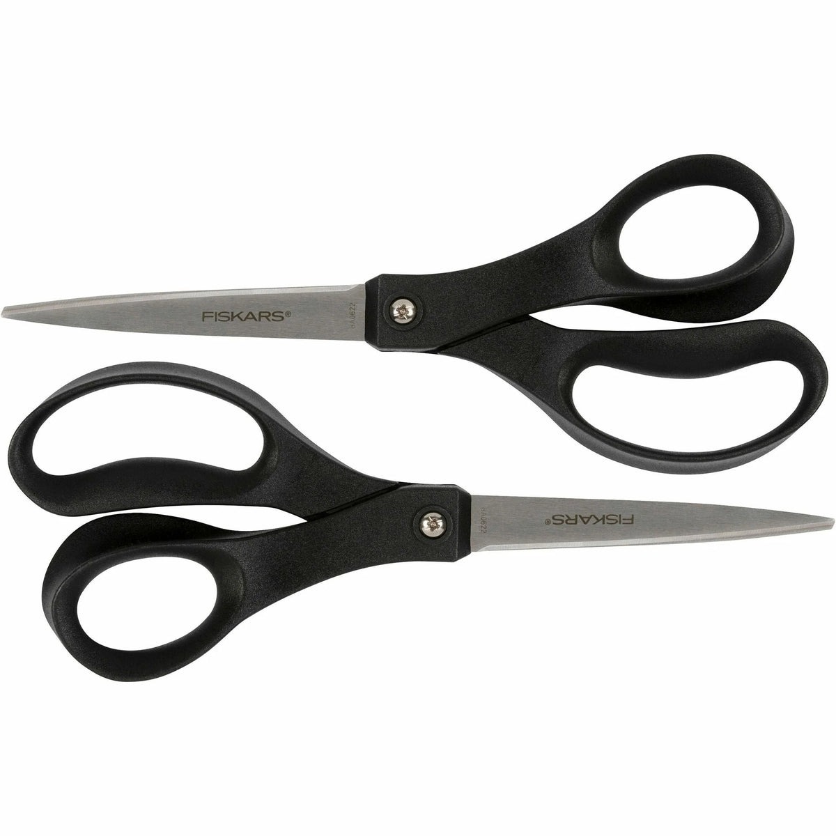 Fiskars Recycled All-purpose Scissors: Stainless Steel Straight Tip Black - 2 Pack - Scissors
