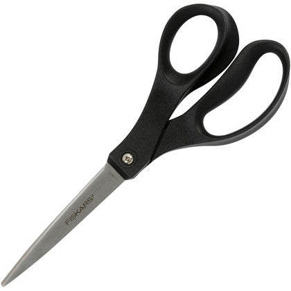 Fiskars Recycled All-purpose Scissors: Stainless Steel Straight Tip Black - Scissors