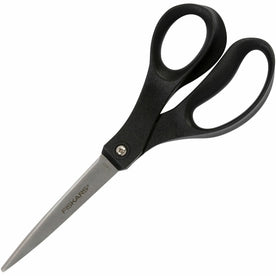 Fiskars Recycled All-purpose Scissors: Stainless Steel Straight Tip Black - Scissors