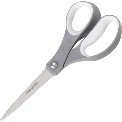 Fiskars Softgrip Scissors: 8’’ Stainless Steel Straight Tip Orange - Scissors