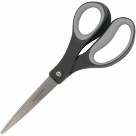 Fiskars Titanium Soft Grip Scissors: Nitride Blades - Gray (2-Pack) - Scissors