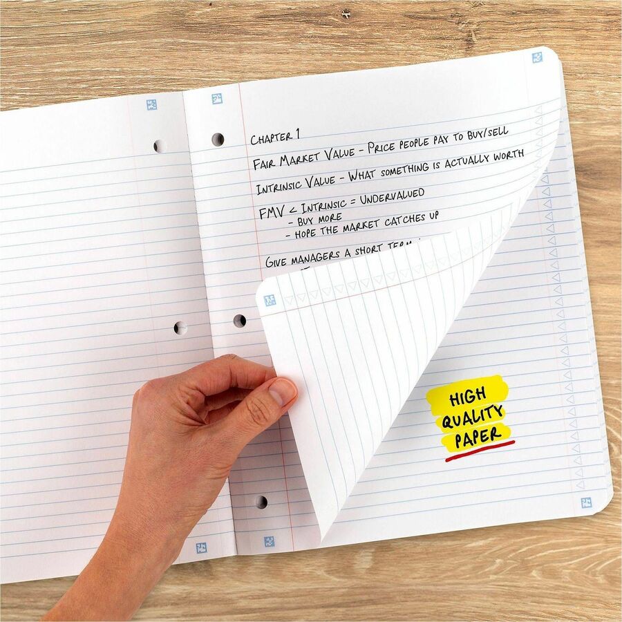 Five Star 11’’ 1-subject Wireless Notebook - 80 Sheets - Sewn - College Ruled Front Ruling - 3 Hole(s) - 9 1/8’’ x