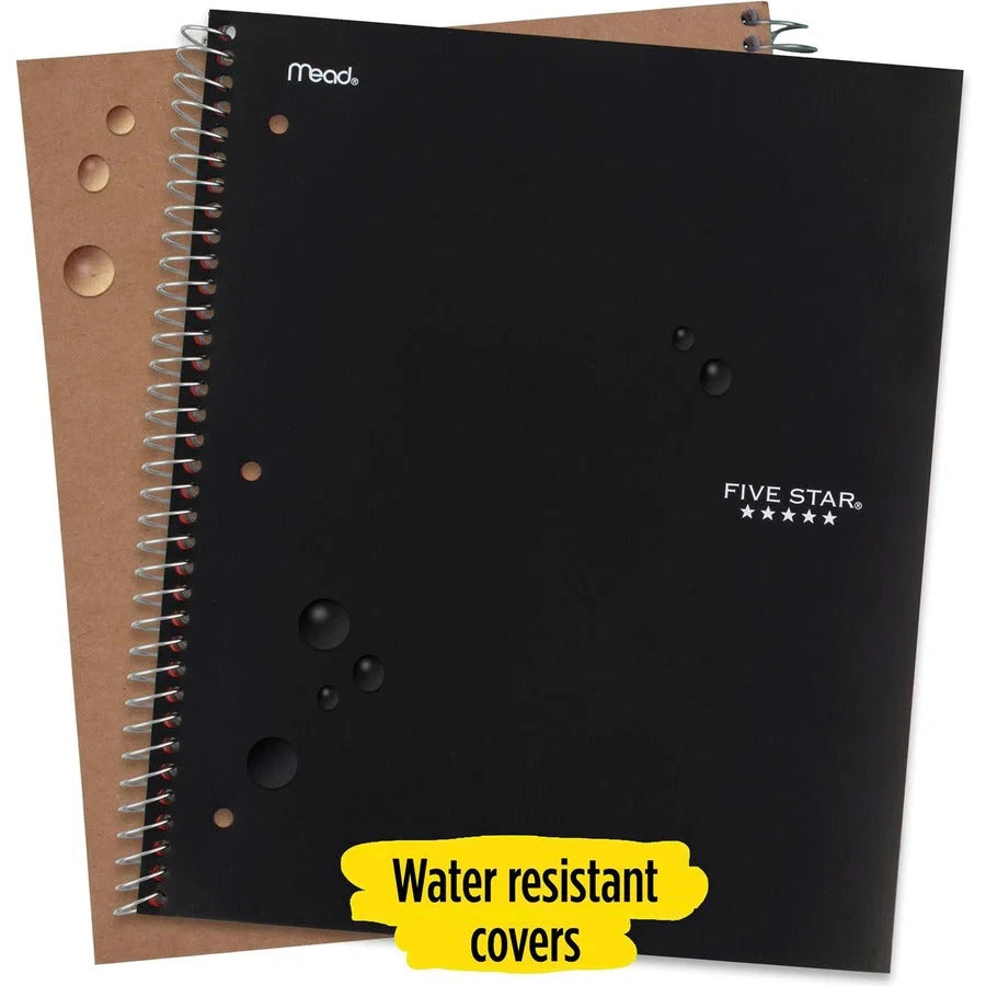 Five Star Notebook - 5 Subject(s) - 200 Sheets - Wire Bound - College Ruled Front Ruling - 3 Hole(s) - Letter