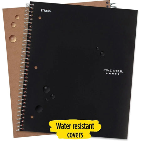 Five Star Notebook - 5 Subject(s) - 200 Sheets - Wire Bound - College Ruled Front Ruling - 3 Hole(s) - Letter
