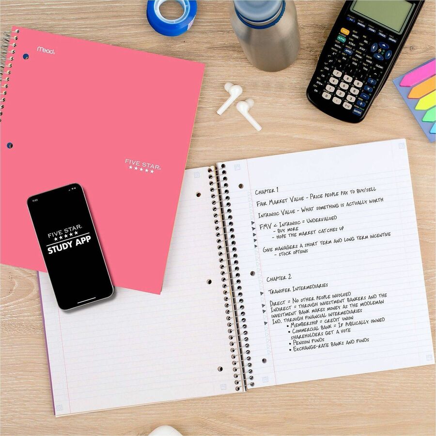 Five Star Subject Spiral Notebook - Alternate-Image2