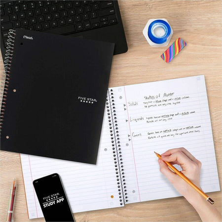 Five Star Wirebound Black 5-subject Notebook - Alternate-Image2