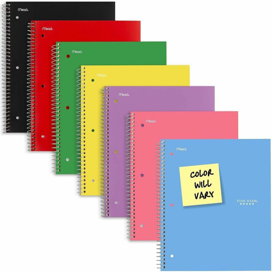 Five Star Wirebound Wide Rule 1-Subject Notebook - 100 Sheets - Wire Bound - Ruled Front Ruling - 8’’ x 10 1/2’’ Sheet