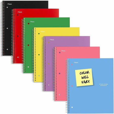 Five Star Wirebound Wide Rule 1-Subject Notebook - 100 Sheets - Wire Bound - Ruled Front Ruling - 8’’ x 10 1/2’’ Sheet