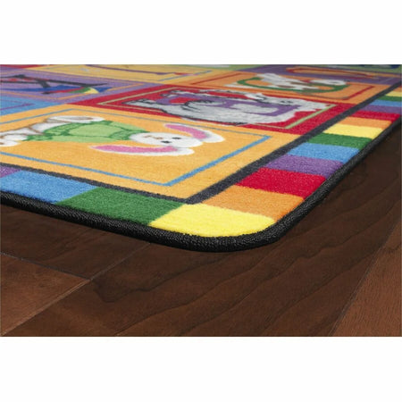 Flagship Carpets ABC Blocks Alphabet Rug - Educational 12ft x 90’’ Multicolor Nylon - Rugs & Mats
