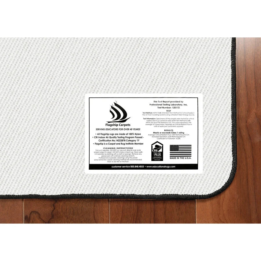 Flagship Carpets ABC Tapestry Rug - Easy Care Floor - 96’’ x 60’’ - Multicolor - Rugs & Mats
