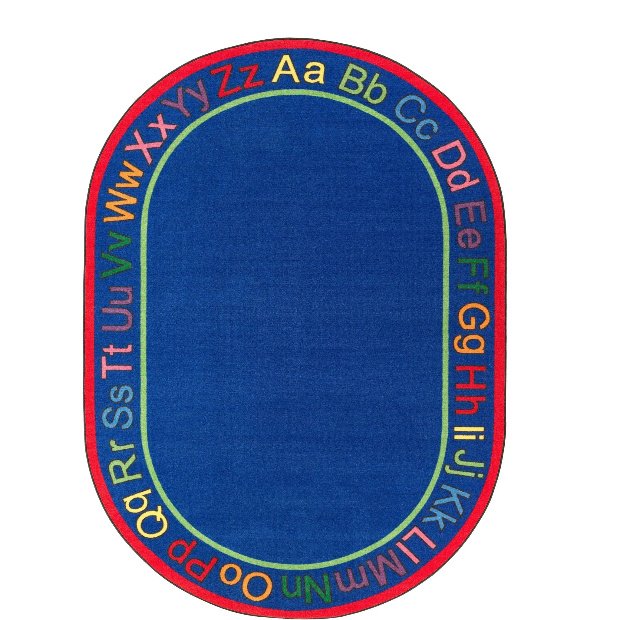 Flagship Carpets ABCs Oval Rug - 12ft x 90’’ - Multicolor Nylon - Rugs & Mats