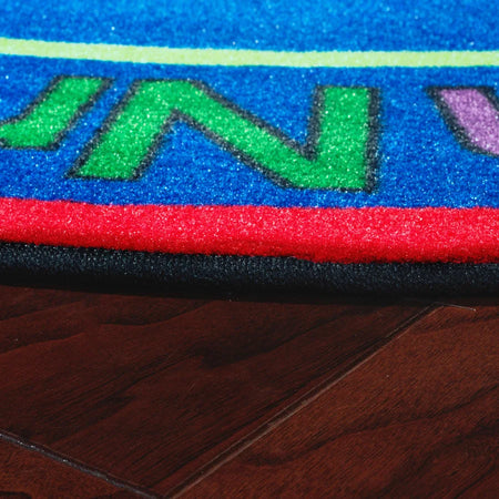 Flagship Carpets ABCs Oval Rug - Multicolor Nylon - 8.33’’ x 5.83’’ - Rugs & Mats