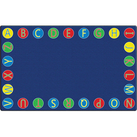 Flagship Carpets Alphabet Circles Seating Rug - Educational Multicolor Classroom - Rugs & Mats