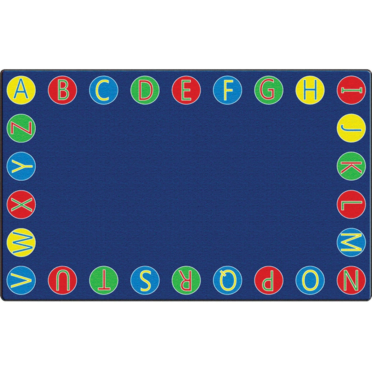 Flagship Carpets Alphabet Circles Seating Rug - Multicolor Educational - Rugs & Mats
