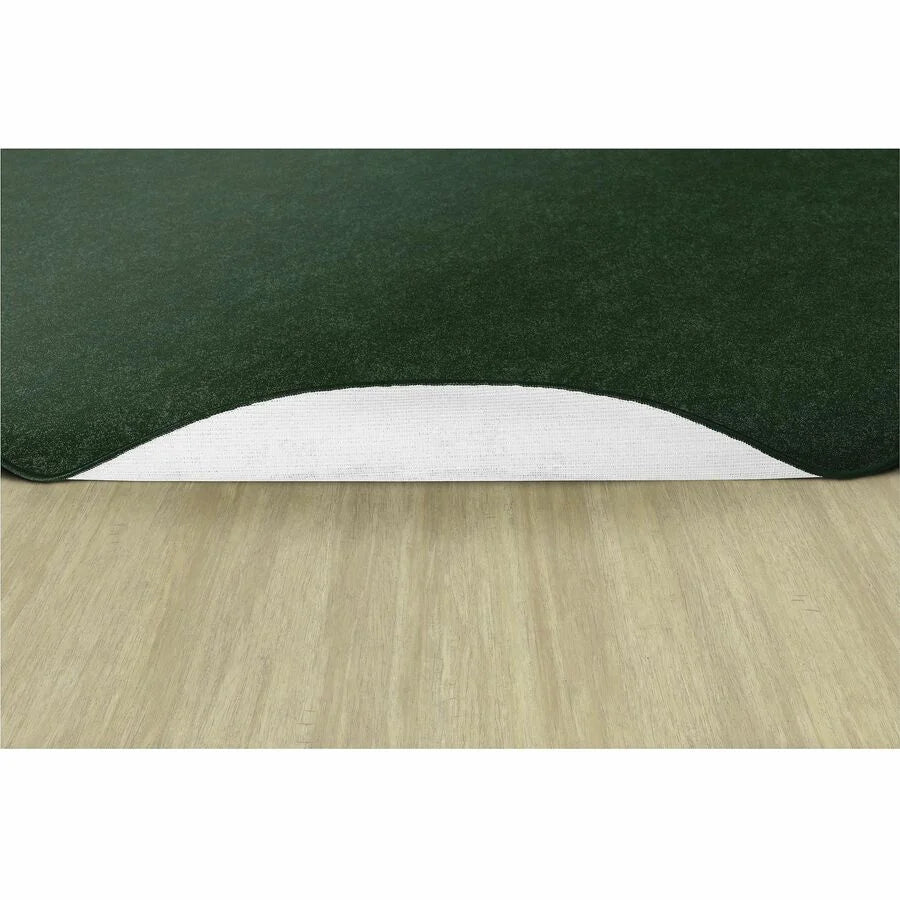 Flagship Carpets Amerisoft Emerald Green Oval Rug - 12ft x 90’’ - Nylon/Polyester - Rugs & Mats