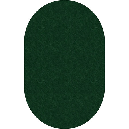 Flagship Carpets Amerisoft Emerald Green Oval Rug - 12ft x 90’’ - Nylon/Polyester - Rugs & Mats
