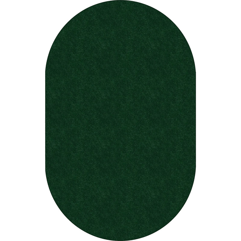 Flagship Carpets Amerisoft Emerald Green Oval Rug - 12ft x 90’’ - Nylon/Polyester - Rugs & Mats