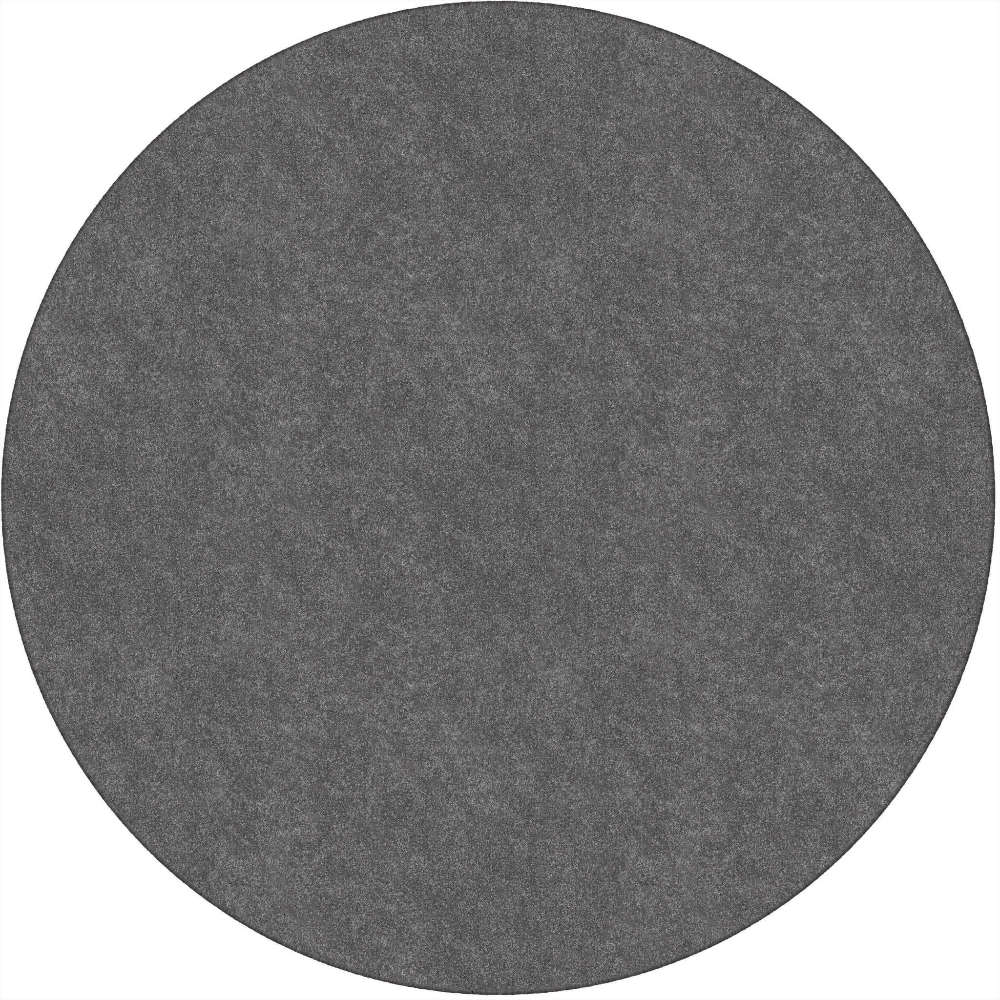 Flagship Carpets Amerisoft Gray Round Rug - 72’’ Diameter - Nylon & Polyester - Rugs Mats