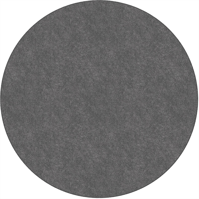 Flagship Carpets Amerisoft Gray Round Rug - 72’’ Diameter - Nylon & Polyester - Rugs Mats