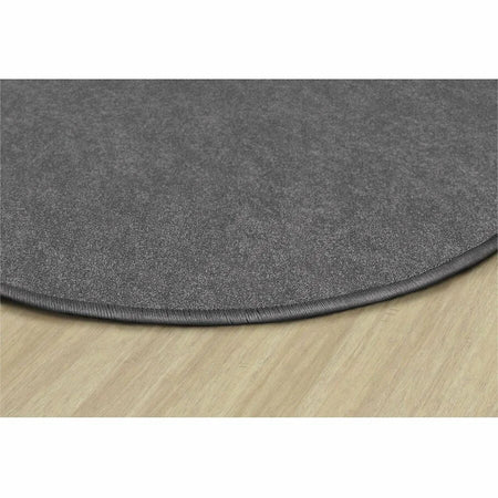Flagship Carpets Amerisoft Gray Round Rug - 72’’ Diameter - Nylon & Polyester - Rugs Mats