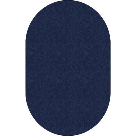 Flagship Carpets Amerisoft Navy Blue Oval Rug - 12 ft x 90’’ - Nylon/Polyester - Rugs & Mats