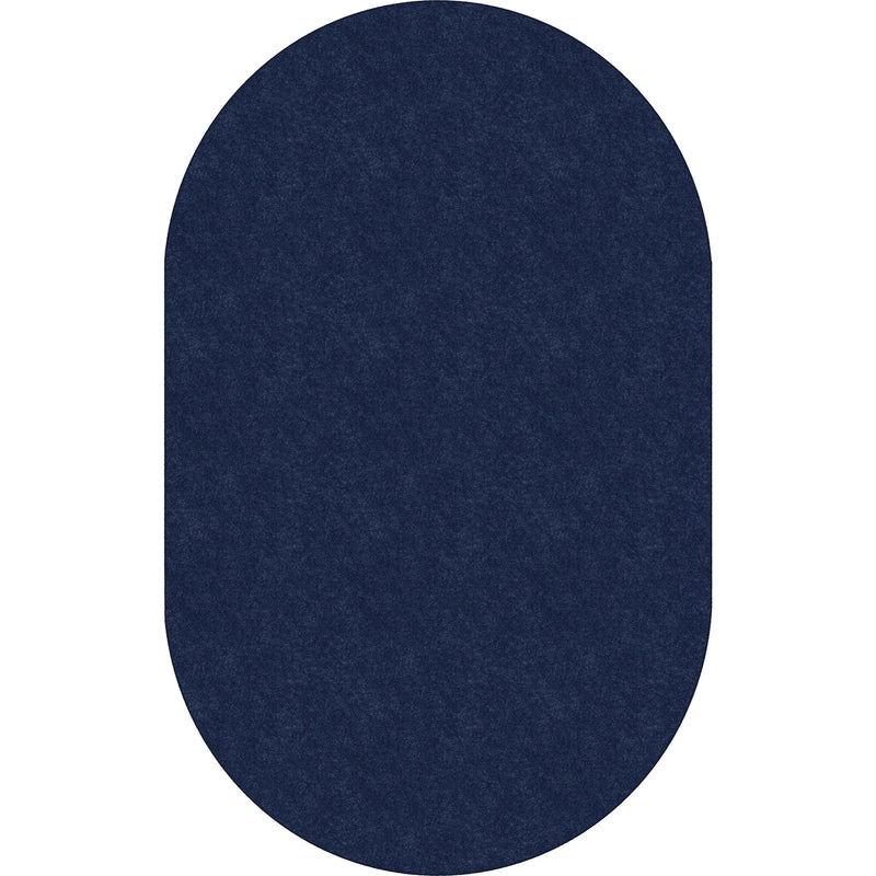 Flagship Carpets Amerisoft Navy Blue Oval Rug - 12 ft x 90’’ - Nylon/Polyester - Rugs & Mats