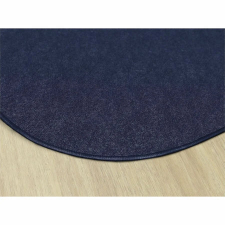 Flagship Carpets Amerisoft Navy Blue Oval Rug - 12 ft x 90’’ - Nylon/Polyester - Rugs & Mats