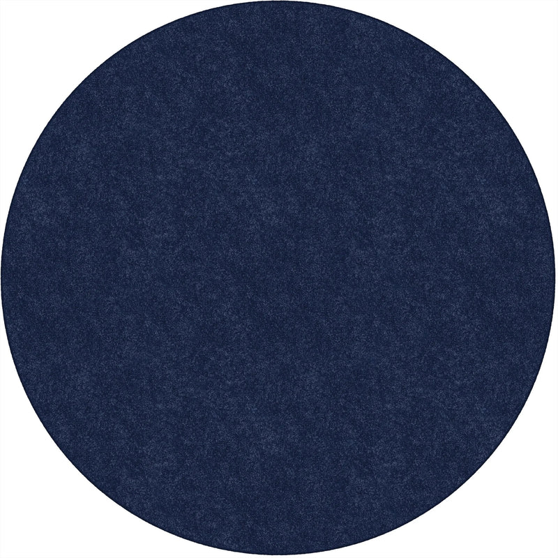 Flagship Carpets Amerisoft Navy Blue Round Rug - 72’’ Diameter - Rugs & Mats
