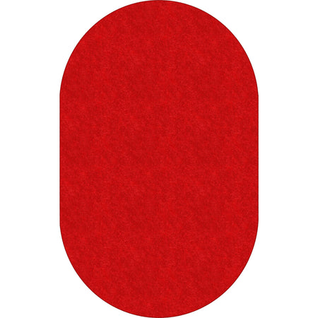 Flagship Carpets Amerisoft Oval Rug - Classic Red - 12ft x 90’’ - Nylon/Polyester - Rugs & Mats
