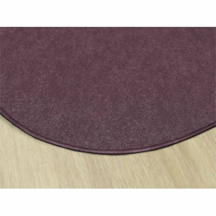 Flagship Carpets Amerisoft Plum Oval Rug - 12ft x 90’’ - Nylon/Polyester - Rugs & Mats