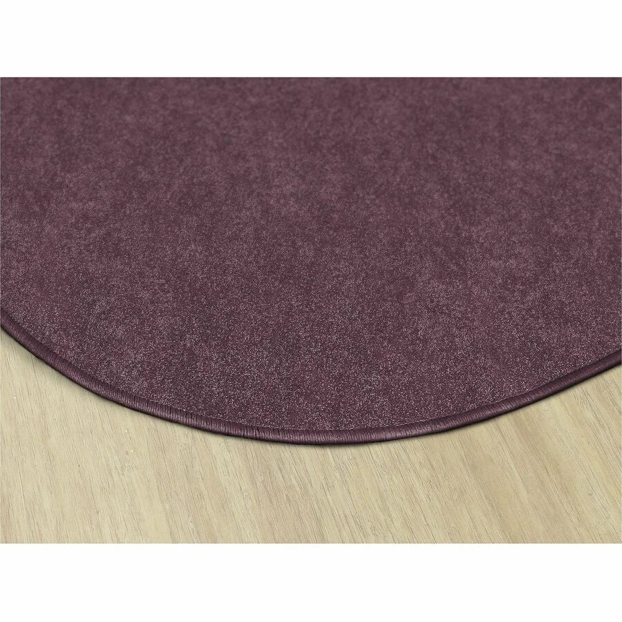 Flagship Carpets Amerisoft Plum Round Rug - 72’’ Diameter Nylon/Polyester - Rugs & Mats