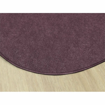 Flagship Carpets Amerisoft Plum Round Rug - 72’’ Diameter Nylon/Polyester - Rugs & Mats