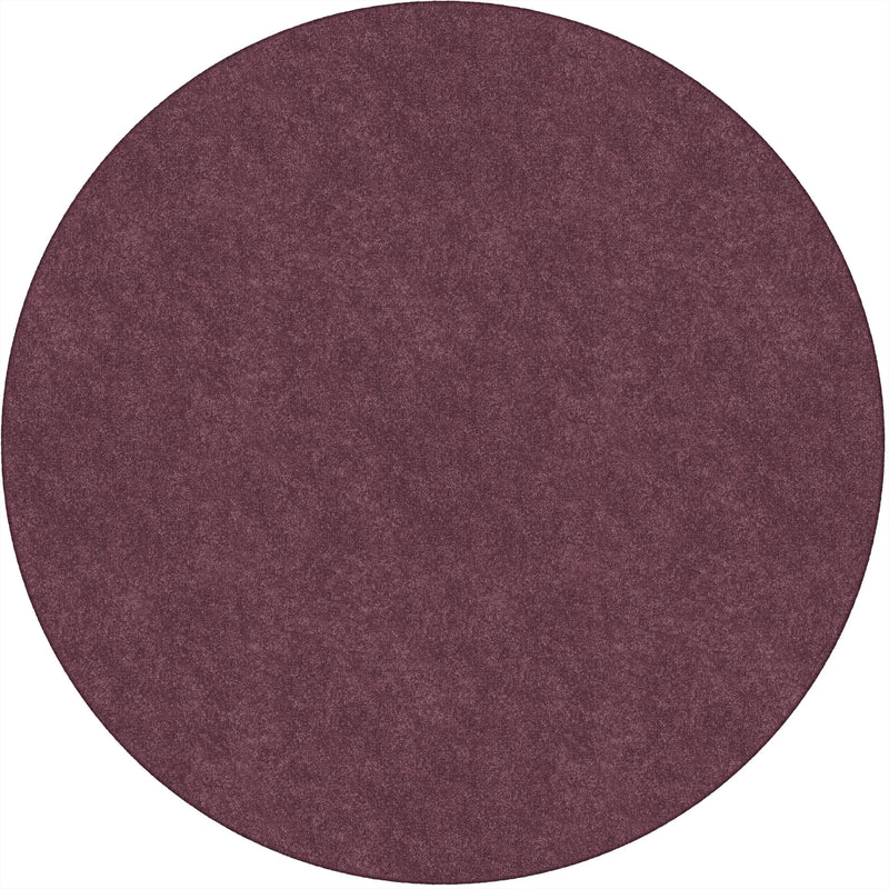 Flagship Carpets Amerisoft Plum Round Rug - 72’’ Diameter Nylon/Polyester - Rugs & Mats