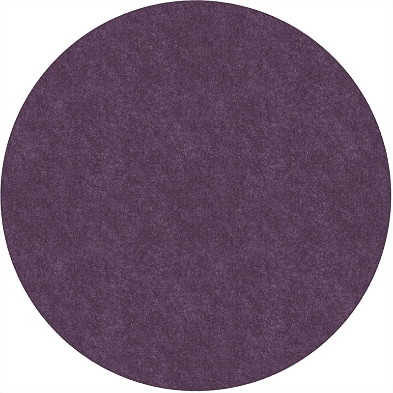 Flagship Carpets Amerisoft Purple Round Rug - 72’’ Diameter Nylon/Polyester - Rugs & Mats