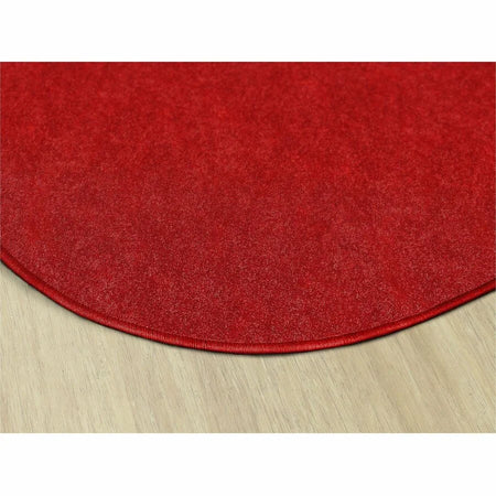 Flagship Carpets Amerisoft Round Rug - Classic Red - 72’’ Diameter - Rugs & Mats