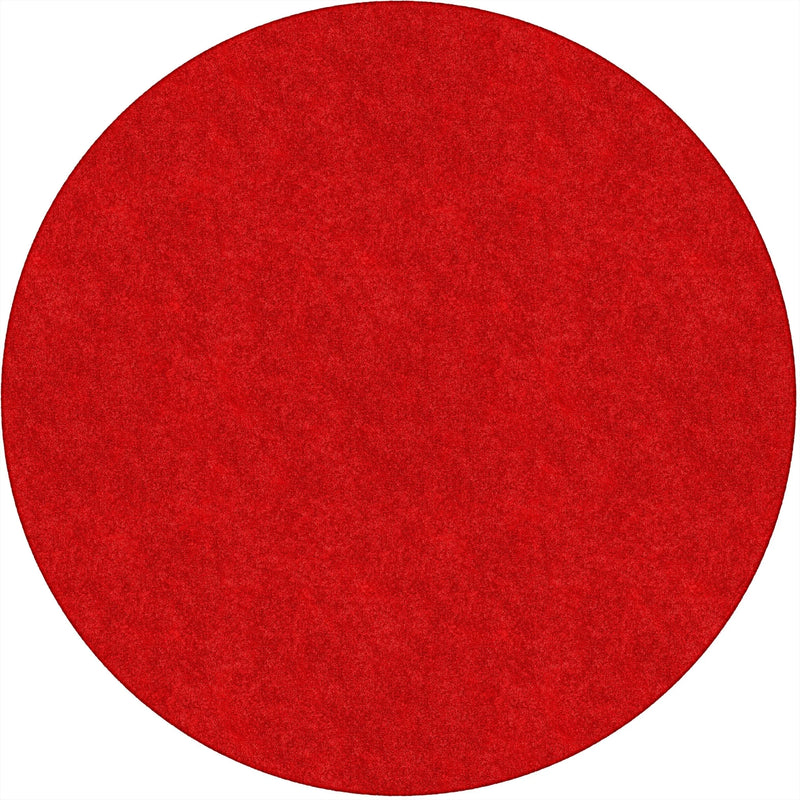 Flagship Carpets Amerisoft Round Rug - Classic Red - 72’’ Diameter - Rugs & Mats