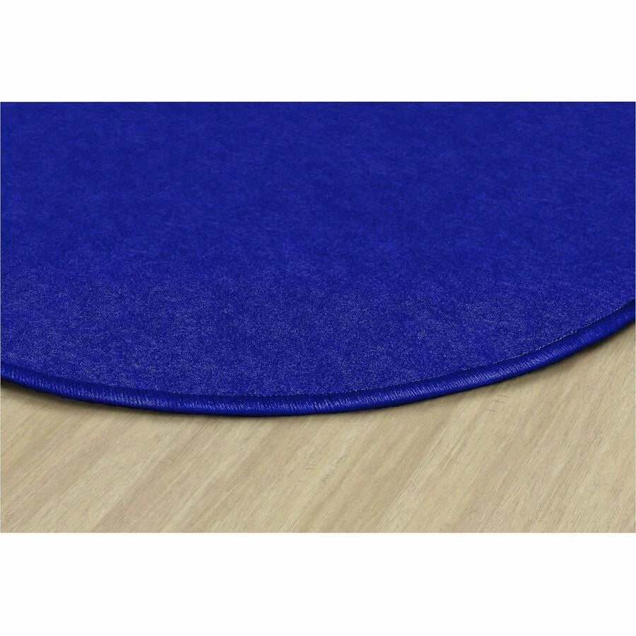 Flagship Carpets Amerisoft Royal Blue Oval Rug - 12 ft x 90’’ - Nylon/Polyester - Rugs & Mats