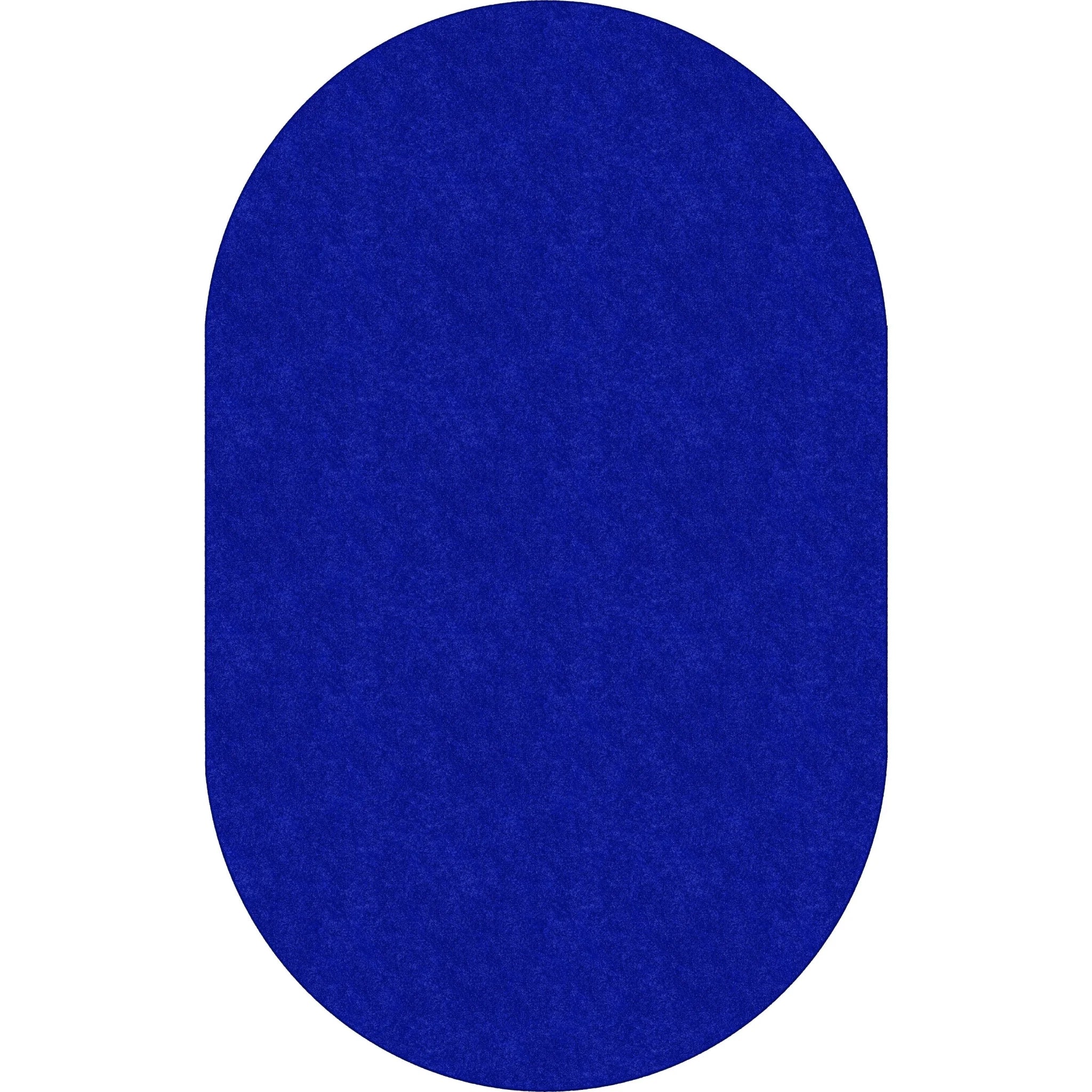 Flagship Carpets Amerisoft Royal Blue Oval Rug - 12 ft x 90’’ - Nylon/Polyester - Rugs & Mats