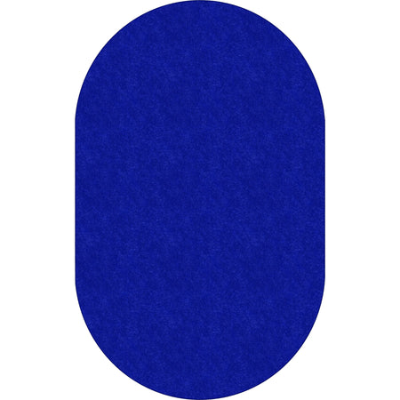 Flagship Carpets Amerisoft Royal Blue Oval Rug - 12 ft x 90’’ - Nylon/Polyester - Rugs & Mats